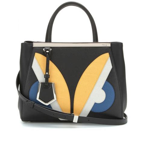 fendi 2jours small leather tote|Fendi banana tote bag.